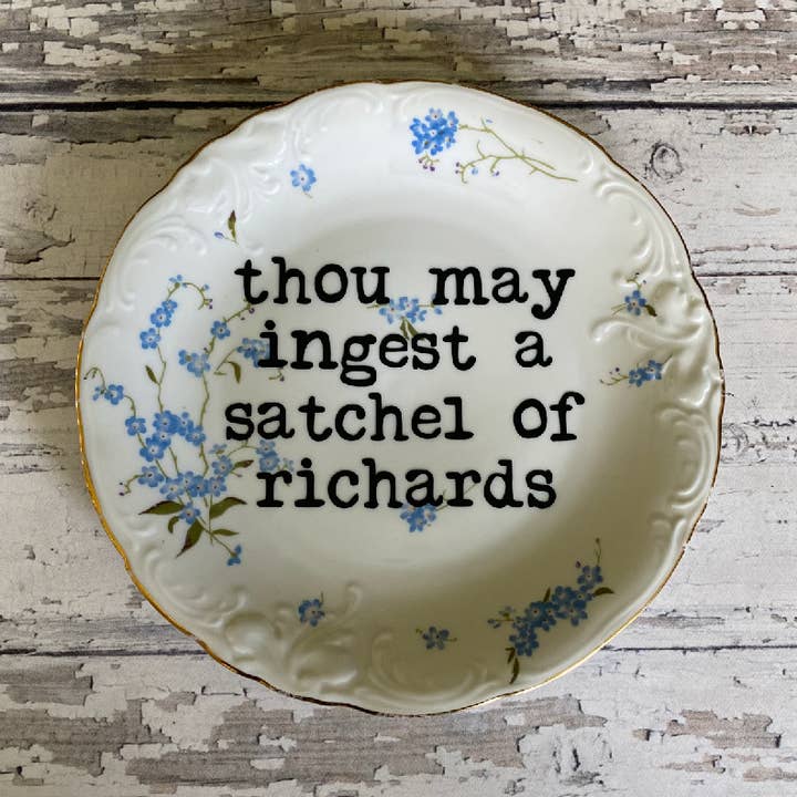 Återanvända roliga tallrikar, Richards väska, presentbutik för wholesale av pretty little creeps