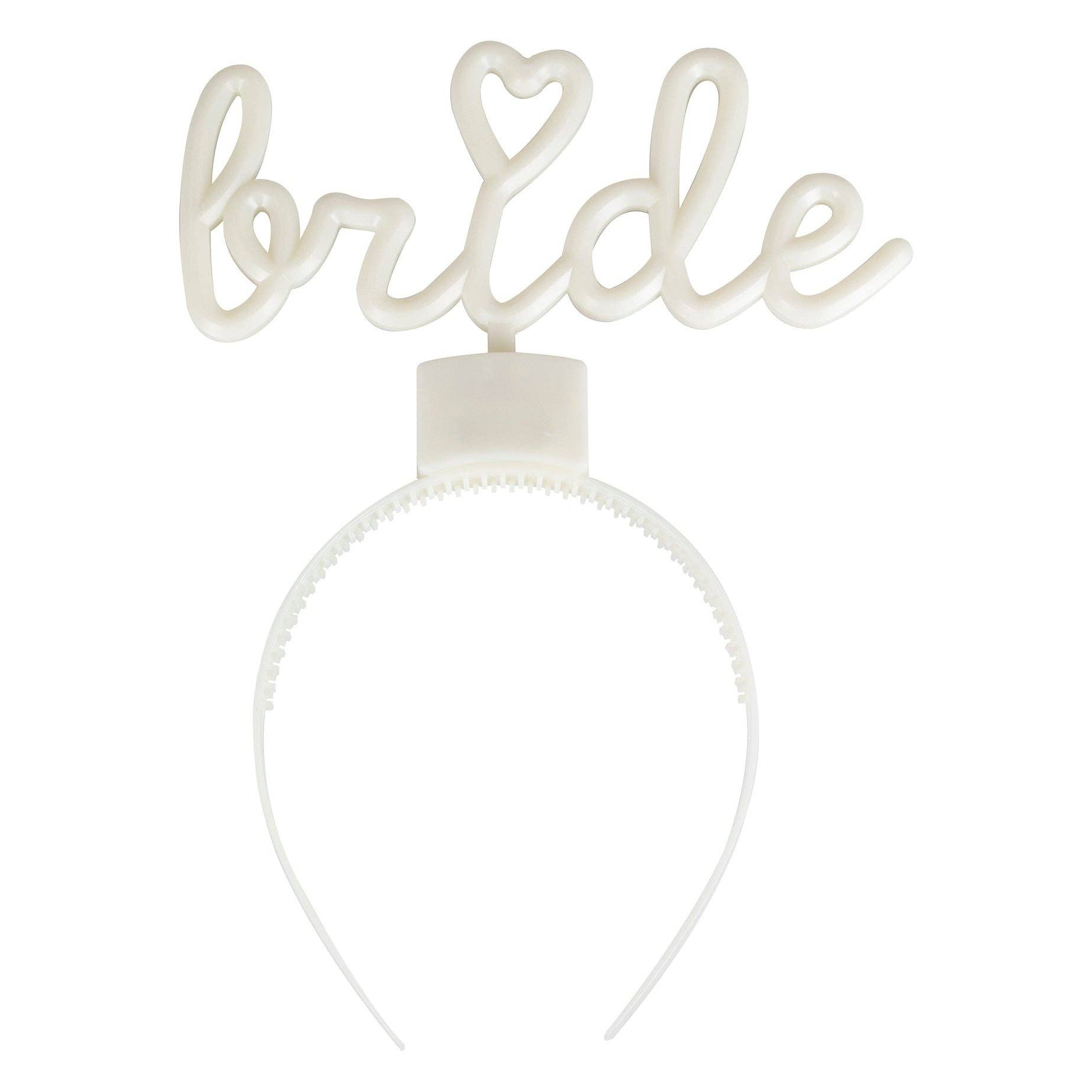 Qube Luxe by Debbie Marks - Wholesale Feestmuts/hoed/kroon - Light Up Bride haarband voor vrijgezellenfeesten1