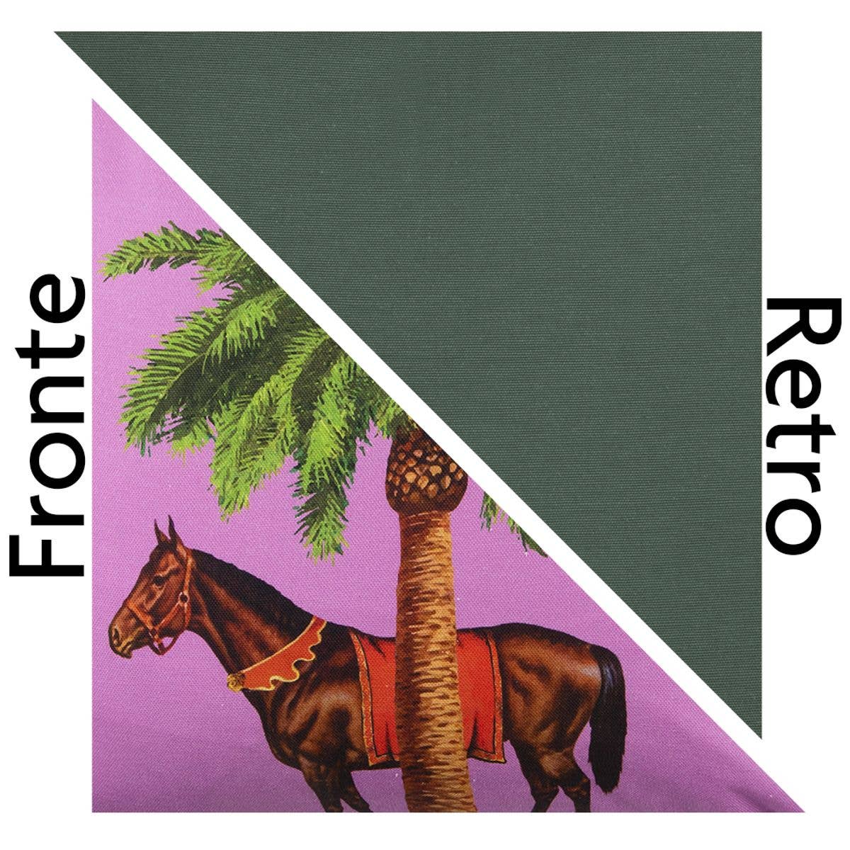 Bergamaschi & Vimercati S.p.a. – Großhandel Zierkissen – Le Cirque Du Marrakech, Dekoratives Kissen mit Zirkuspferd, 45 x 45 cm5