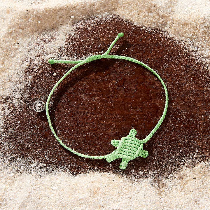 4ocean – Großhandel Gewebtes/geflochtenes Armband – 4ocean Sea Turtle Armband, Limettengrün, 6er-Pack