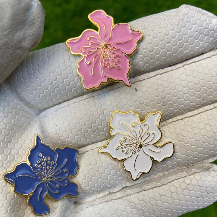 Birdie Girl Golf - Vente Accessoires de sport - Marqueur de balle de golf Azalea Flower pour femme