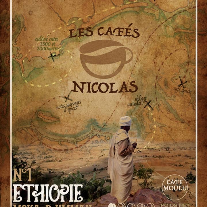 Les Cafés Nicolas - Wholesale Coffee Beans - Ethiopia coffee MOKA 1KG