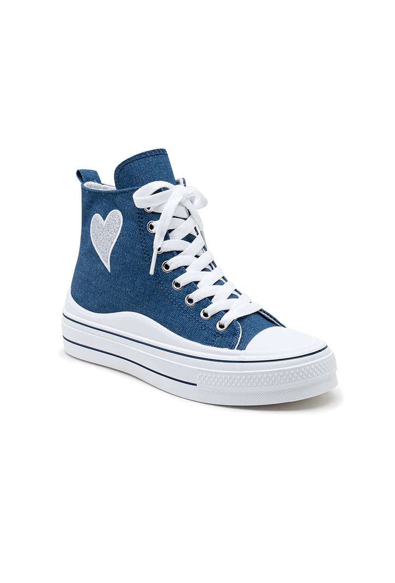 LADY GLORY - Wholesale Lifestyle Sneakers - Women's - High-top sneakers with heart8