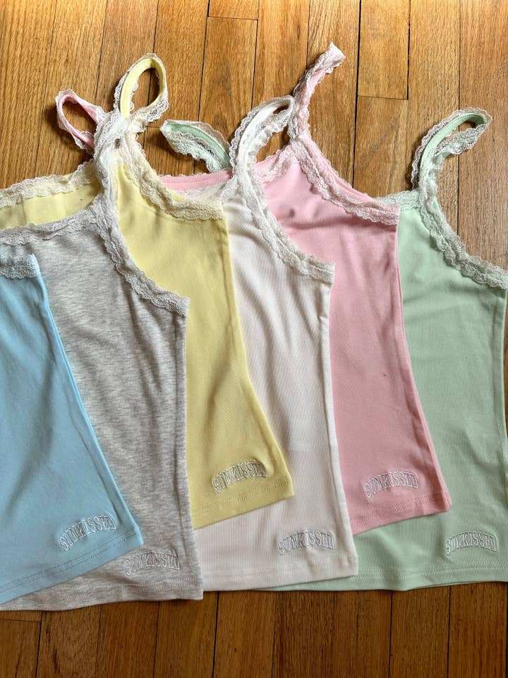 Sunkissed Coconut - Wholesale Tank Top - Women's - Lace Cami Tanktops