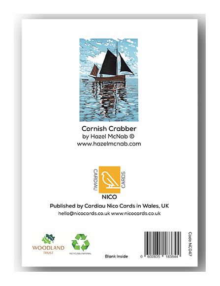 Cardiau Nico Cards – wholesale Everyday greeting card – NC047 Cornish Crabber - Hazel McNab1