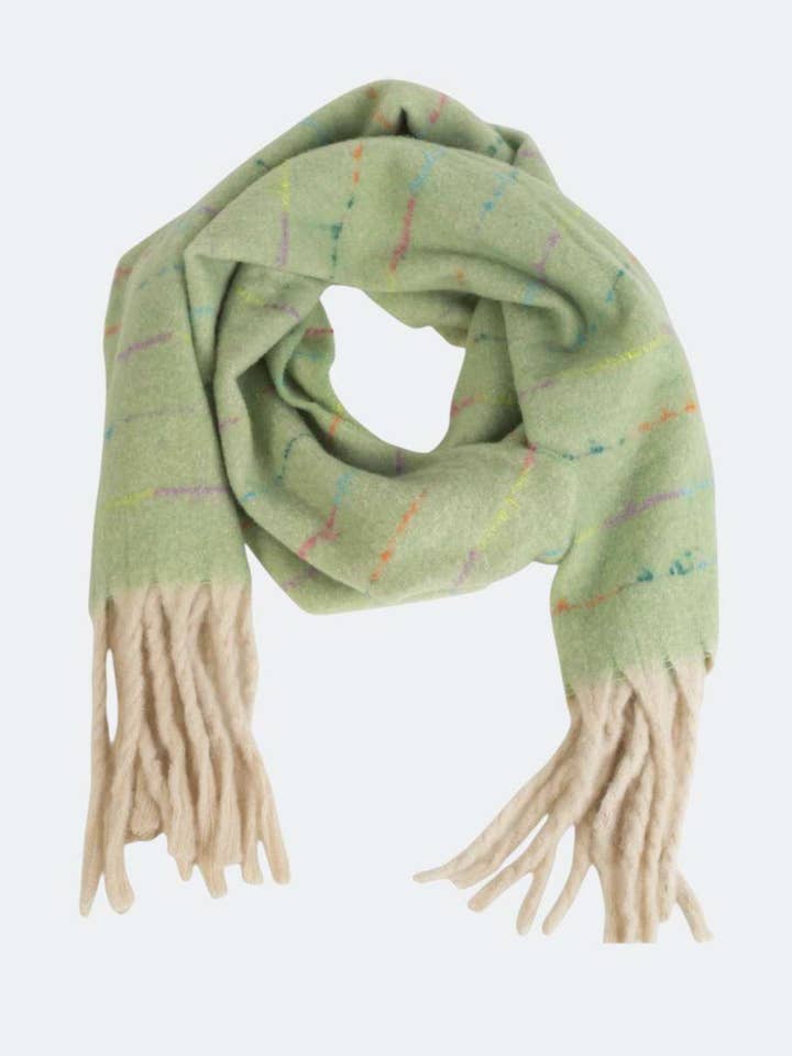 BEIGE WOOL BLEND SCARF for wholesale by Kbas