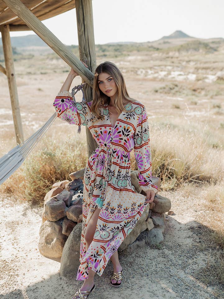 ROBE LONGUE AQUA GRASSE pour la vente par Piti Cuiti