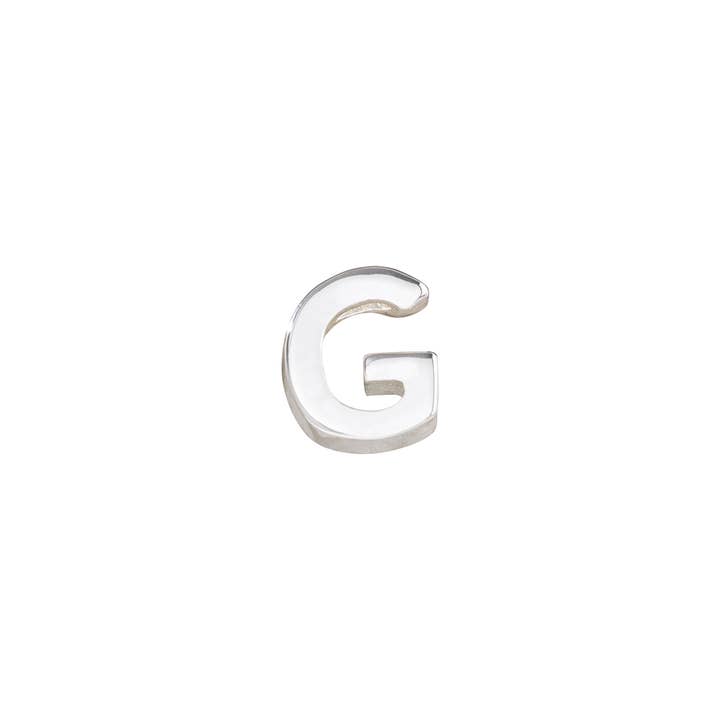 Lettre G argentée pour la vente par Jemma Jewelry