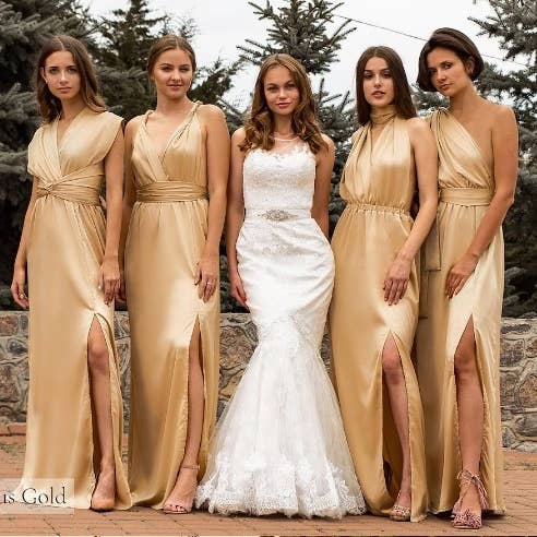IDENTITY LINGERIE - Wholesale Gown – Women's - Bridesmaid Dresses Silk Satin Dress Multiway Infinity Guest3