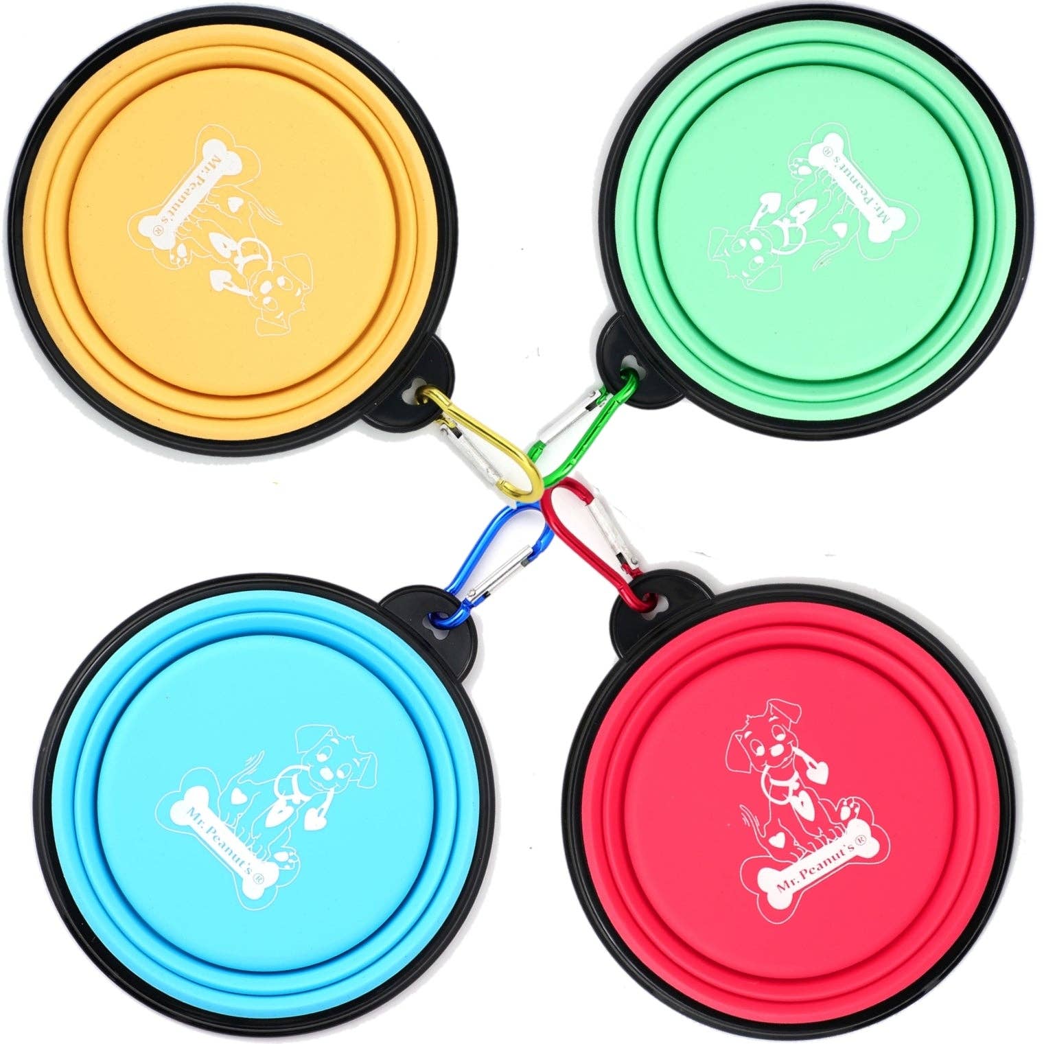 Mr. Peanut's - Wholesale Pet Bowl - Cat/Dog - Collapsible Silicone Travel Bowls - 12oz4