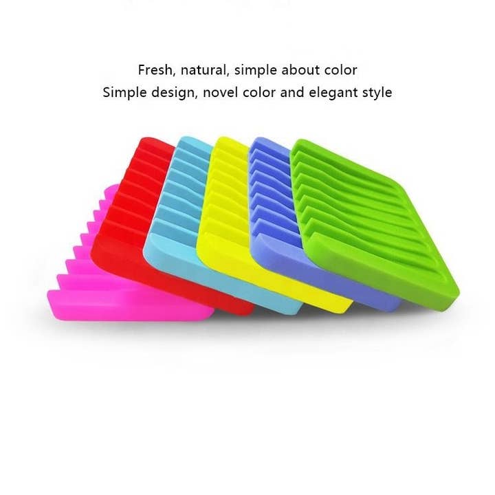 VIGOR - Wholesale Bath Soap Dish - Premium Self Draining Design Silicone Soap Dish1