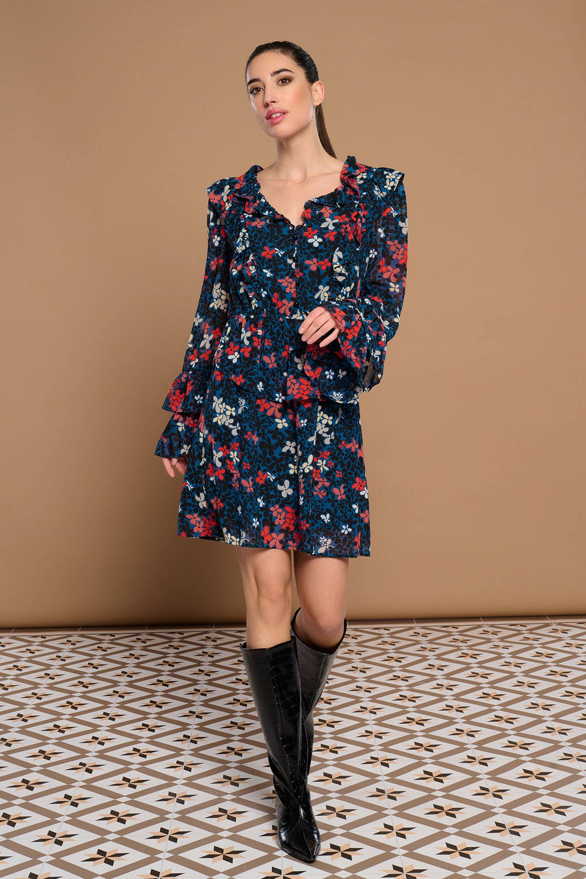 Blue PAOLINA DRESS for wholesale on Faire0