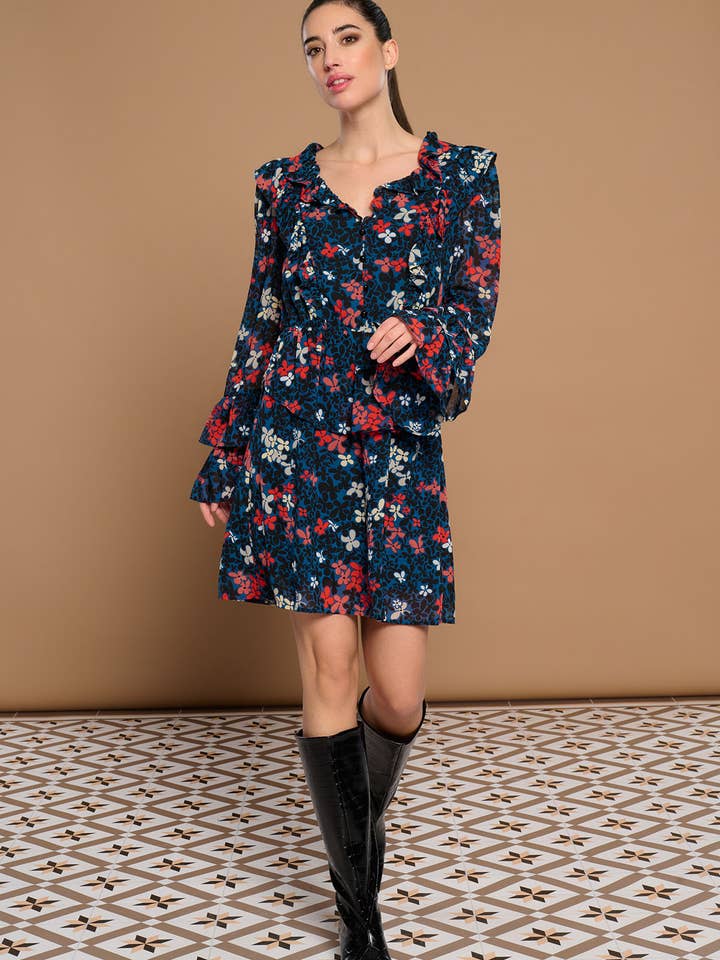 Blå PAOLINA KJOLE for engroshandel på Faire