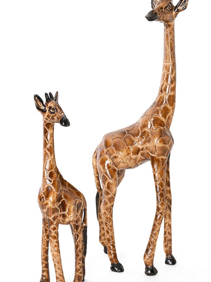 Kenyan Jacaranda Wood Giraffe Sculptures for wholesale by African Modern