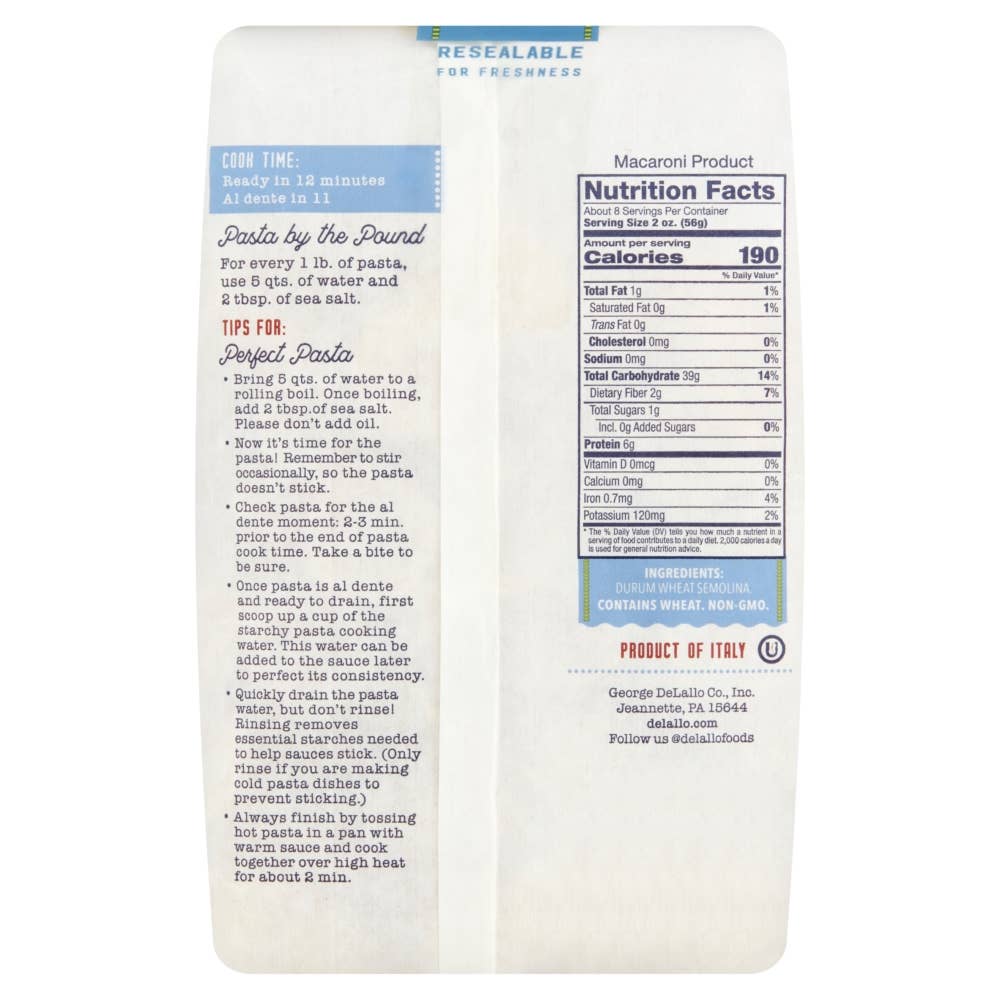 Delallo - Wholesale Pasta - Orecchiette Pasta3