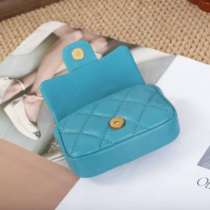 Pretty Persuasions - Wholesale Crossbody Bag - Women's - PL25034 Quilting Stitch Leather Mini Crossbody Purse Charm15