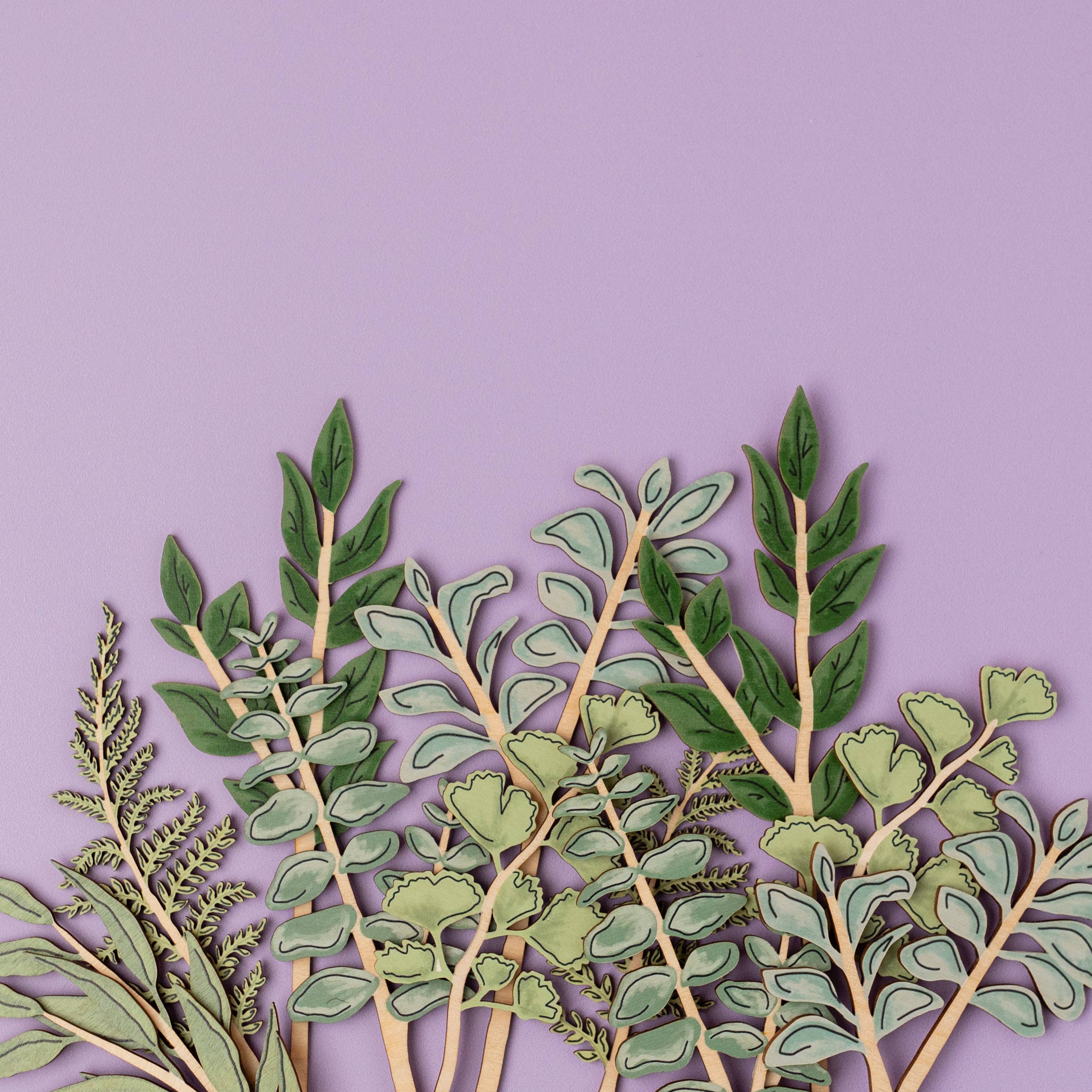 DaphneRosa – wholesale Artificial flowers – Wooden Leaf Stem - Fan Fern - Sustainable Flower - UK Made2