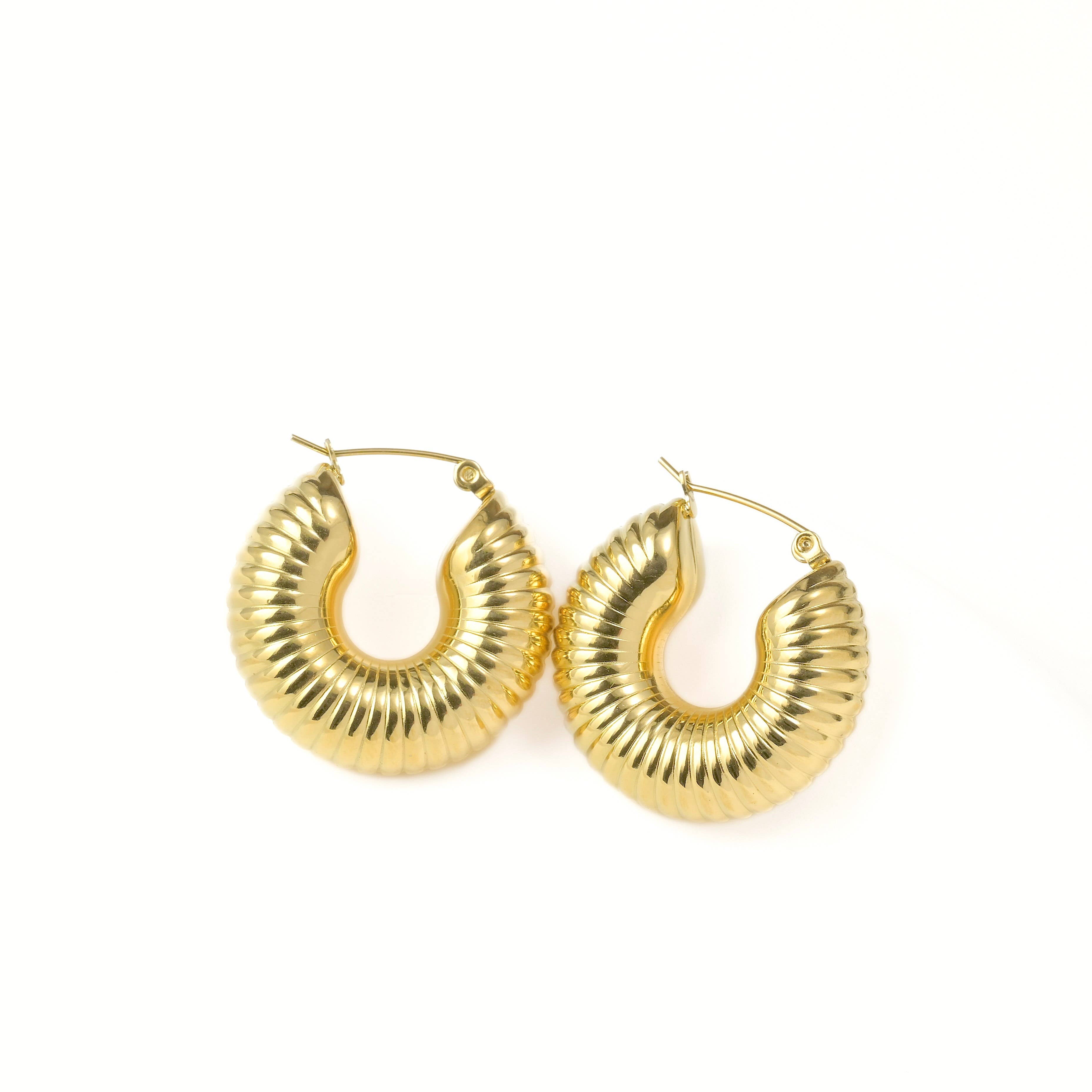 Blueyejewelry - Wholesale Hoop Earrings - Chunky Tube Hoops - Waterproof Chunky Medium Hoop Earrings6