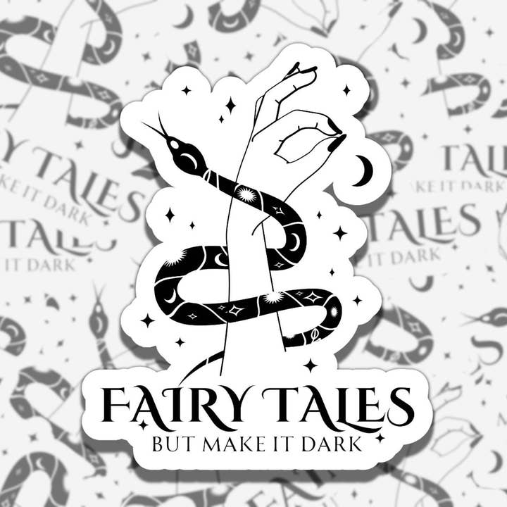 Dark Fairy Tales vinylsticker voor eReader en Kindle voor wholesale door Sticky Sadness Designs