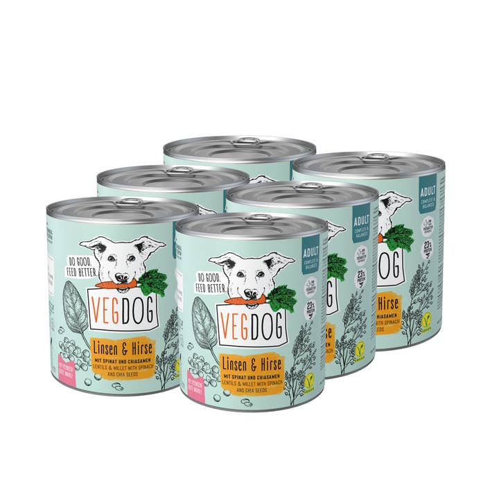 VEGDOG - Vente Nourriture – chien - Lentilles et millet pour adultes