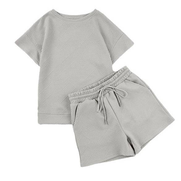 HIDDENBRAND - Wholesale Top & Short Set (NOT Loungewear) - Women's - Cozy Textured Top And Shorts Set 16 Colors16