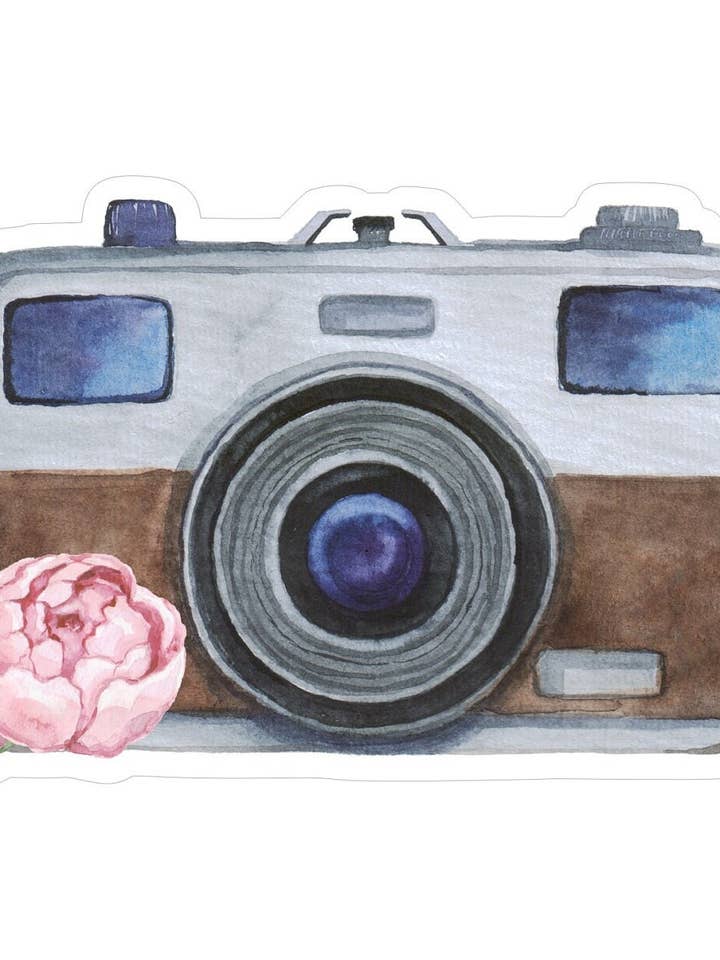 Vintage Camera Sticker – Retro Photographer Gift for wholesale by Sakura Design Gallery