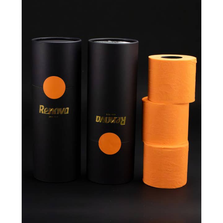 Renova - Wholesale Toilet Paper - Toilet Paper Renova Tubo Gold Orange 3 Rolls