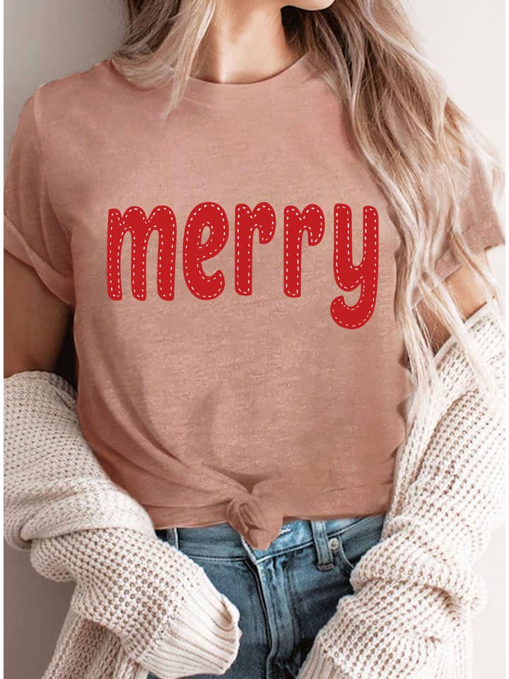 Rustee Clothing - Vendita all'ingrosso Maglietta serigrafata - Donna - MAGLIETTE GRAFICHE MERRY STITCH LOOK5