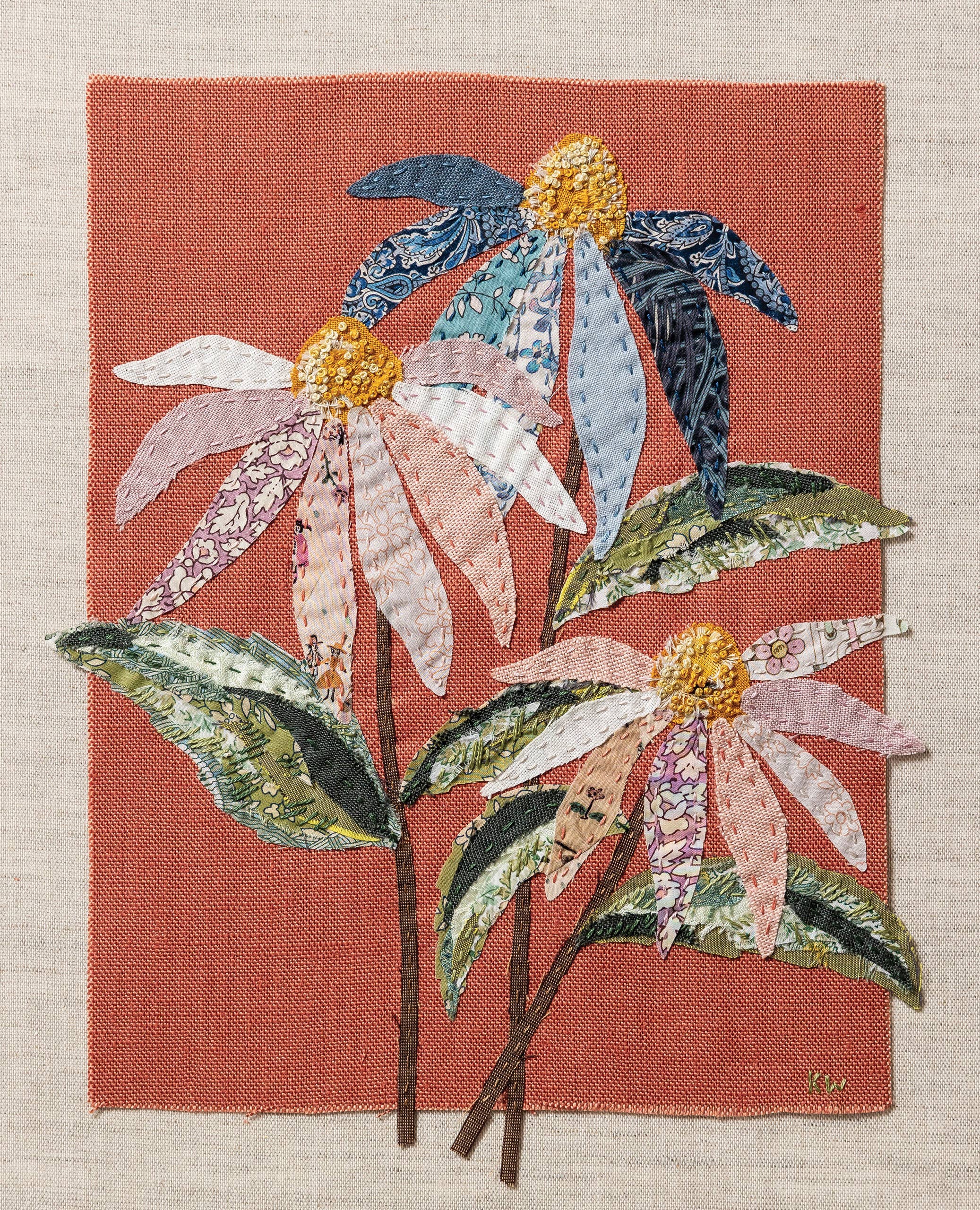 Wattle&Loop - Wholesale Embroidery/Cross Stitch Supplies - Coneflower Slow Stitching Kit2