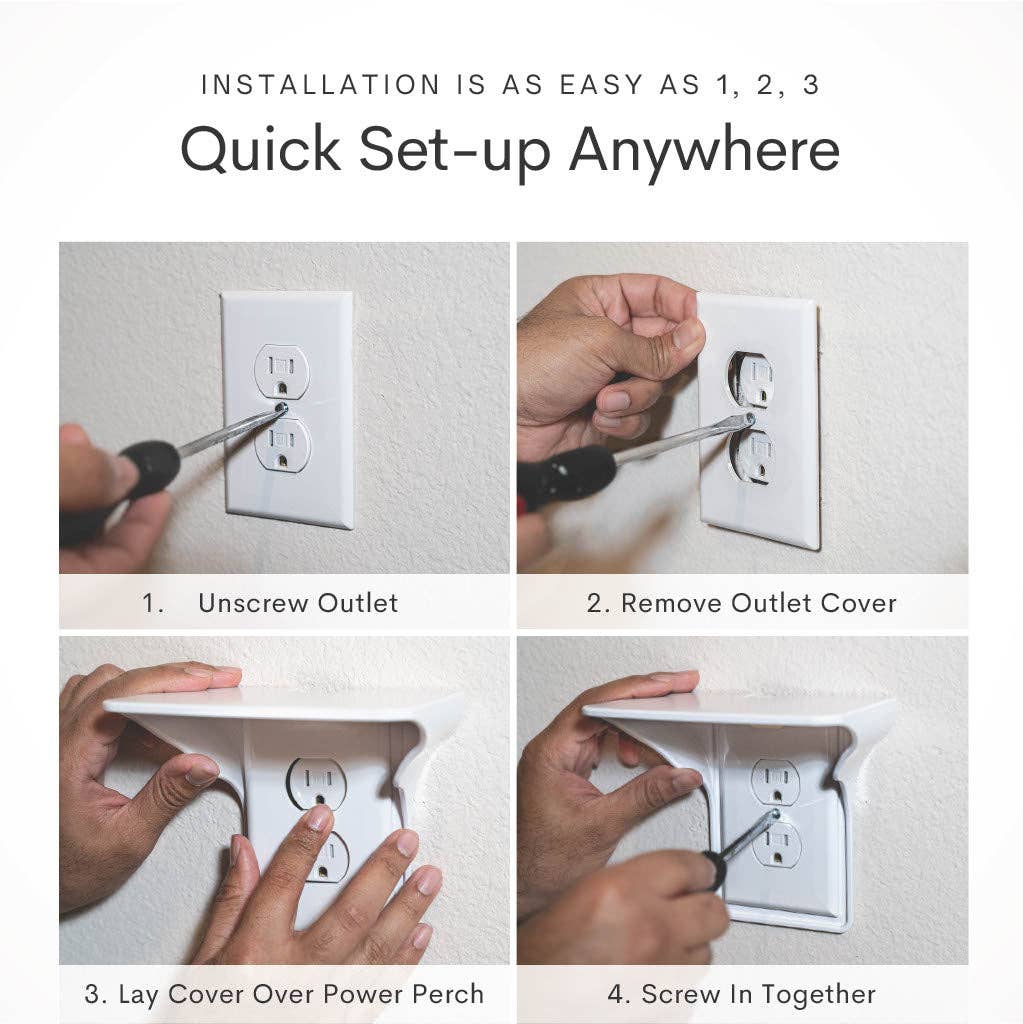 Storage Theory - Wholesale Wall Mounted Shelf - Single Vertical Outlet Power Perch6