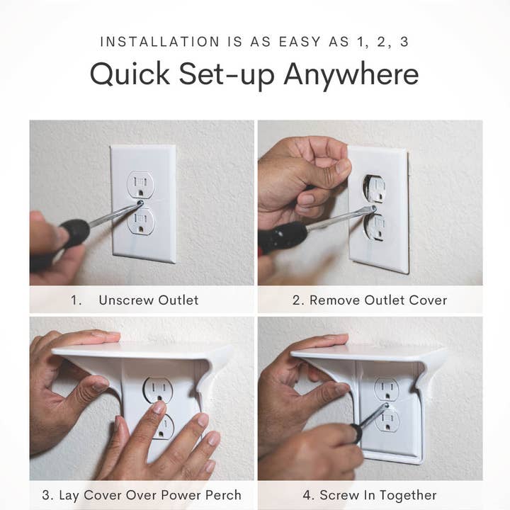 Storage Theory - Wholesale Wall Mounted Shelf - Single Vertical Outlet Power Perch6