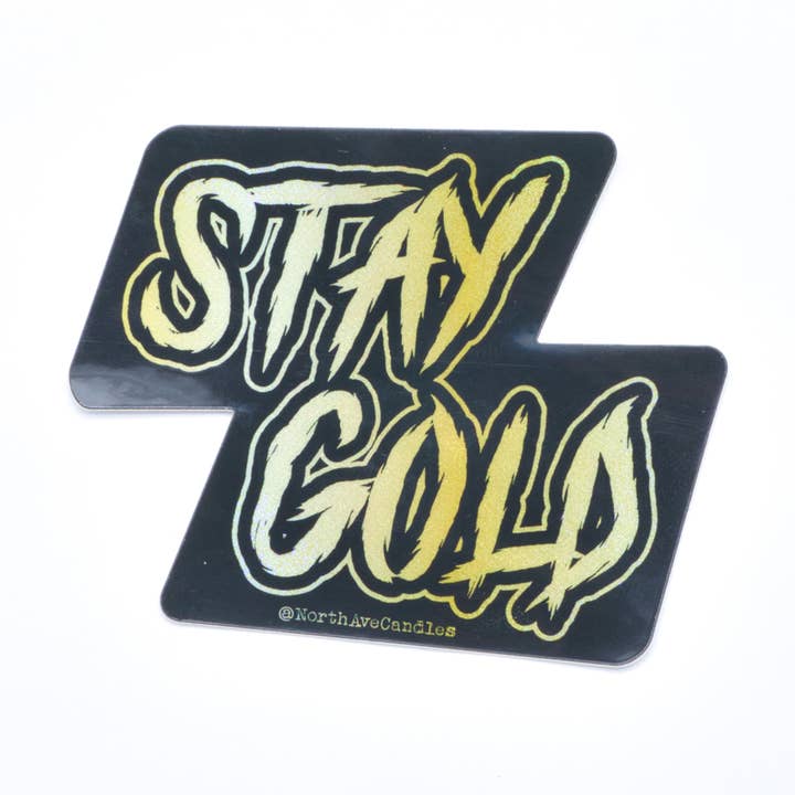 Bookish Vinyl Sticker / Stay Gold / The Outsiders Book Gift for wholesale by North Ave Candles