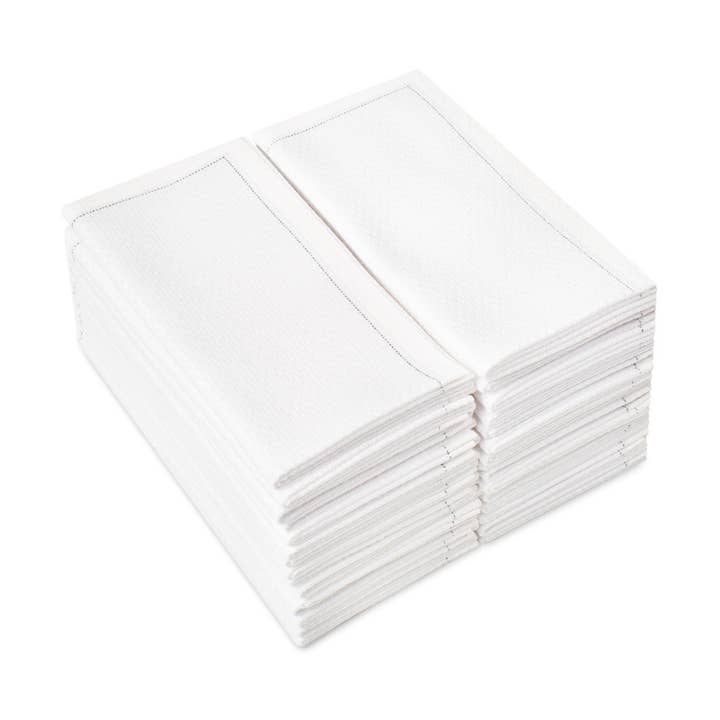 White Cotton Hand Towel Napkins - 30x for wholesale by Five Star Napkins Inc.