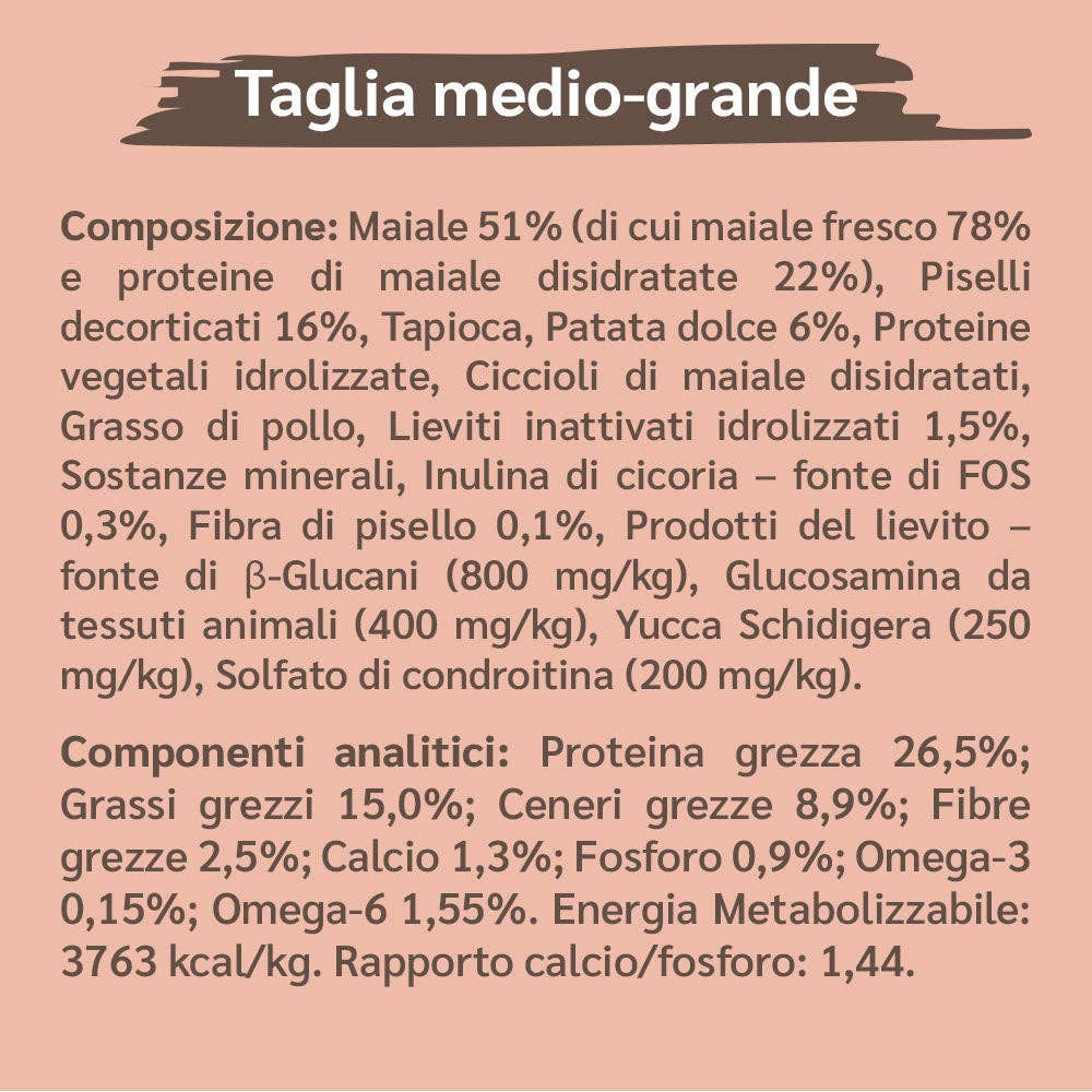 Pettech S.r.l. - Wholesale Pet Treats - Dog - Kibble with Fresh Pork, Potatoes, and Peas for Adults3