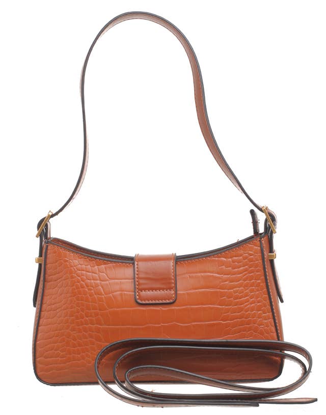 Bessie London - Wholesale Crossbody Bag - Women's - CROC BAGUETTE BAG4