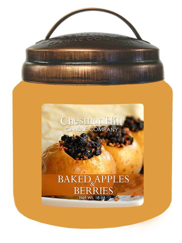 Baked Apples and Berries | Fall Candle for wholesale by Chestnut Hill Candle Company