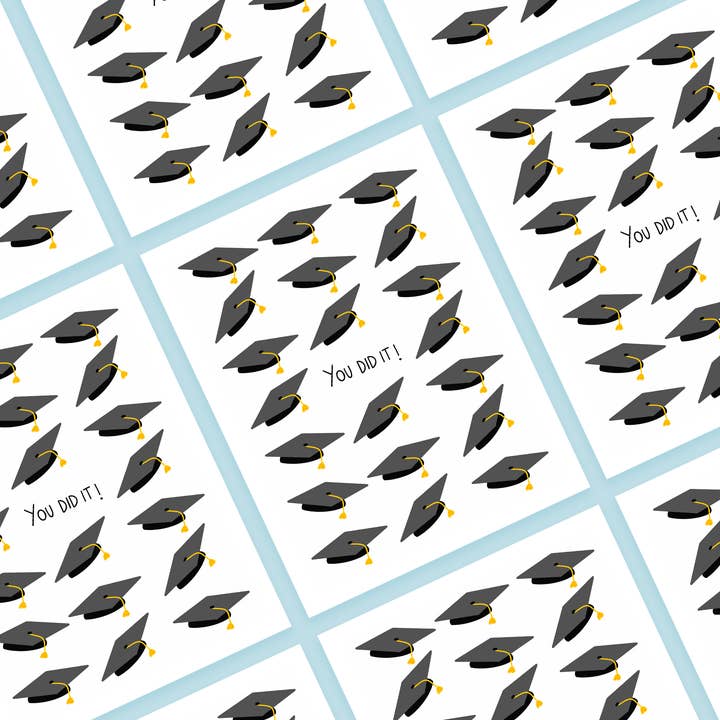 Footnotes - Vendita all'ingrosso Biglietti di auguri per la laurea - Biglietto di auguri di laurea «You Did It»