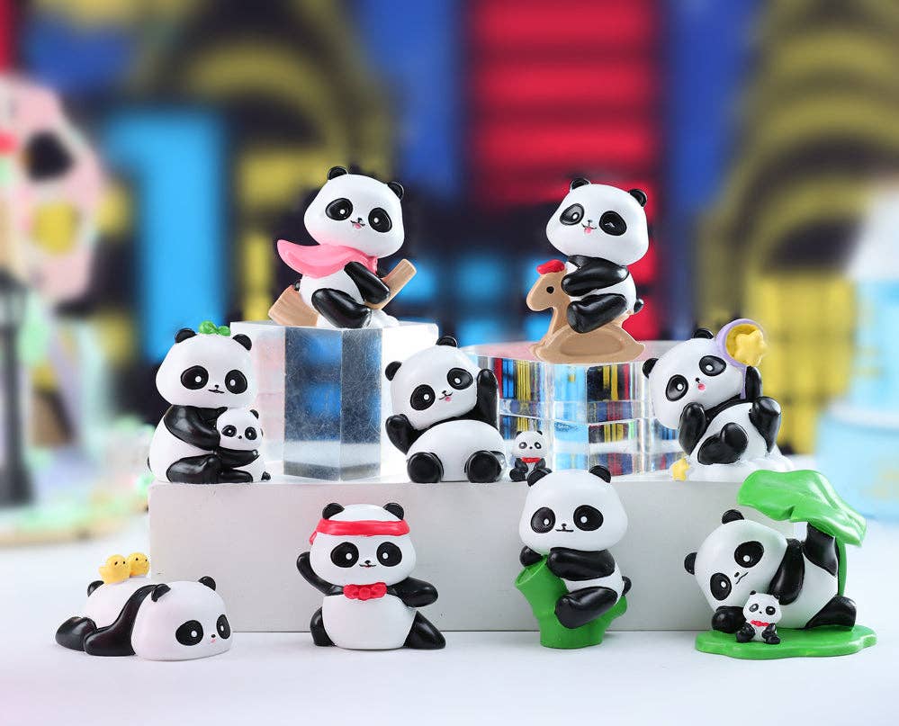 BCmini - Wholesale Decorative Figurine - 71004 PANDA FIGURINE BLIND BOX-815