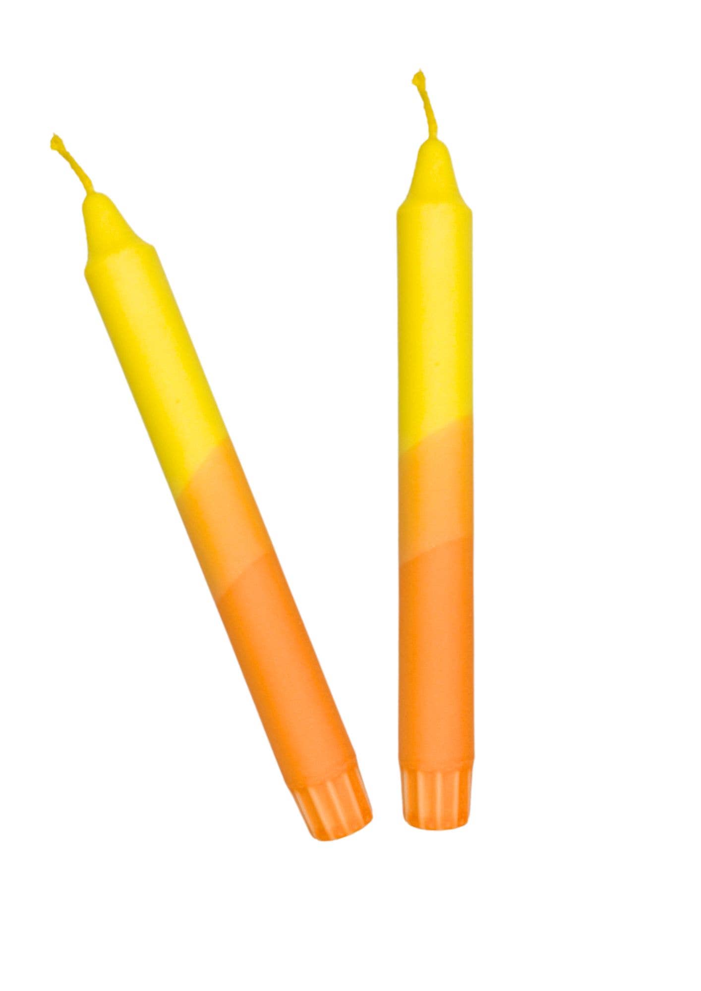 Lovelymess Studio - Wholesale Tapered Candle/Candlestick - Dip dye candles, yellow, orange1