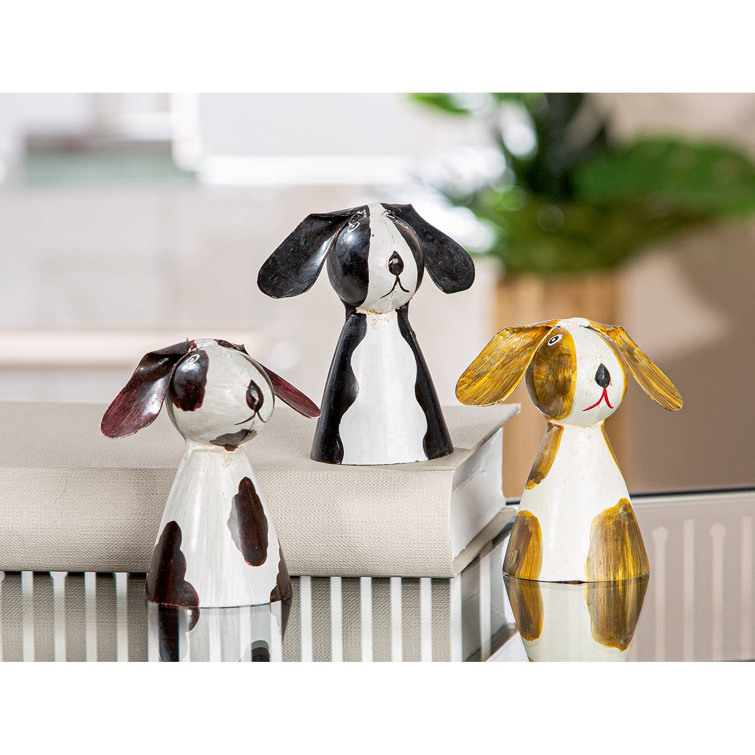 Fence figure dog Sparky 3-assorted white H. 7 cm, PU 9 for wholesale on Faire1
