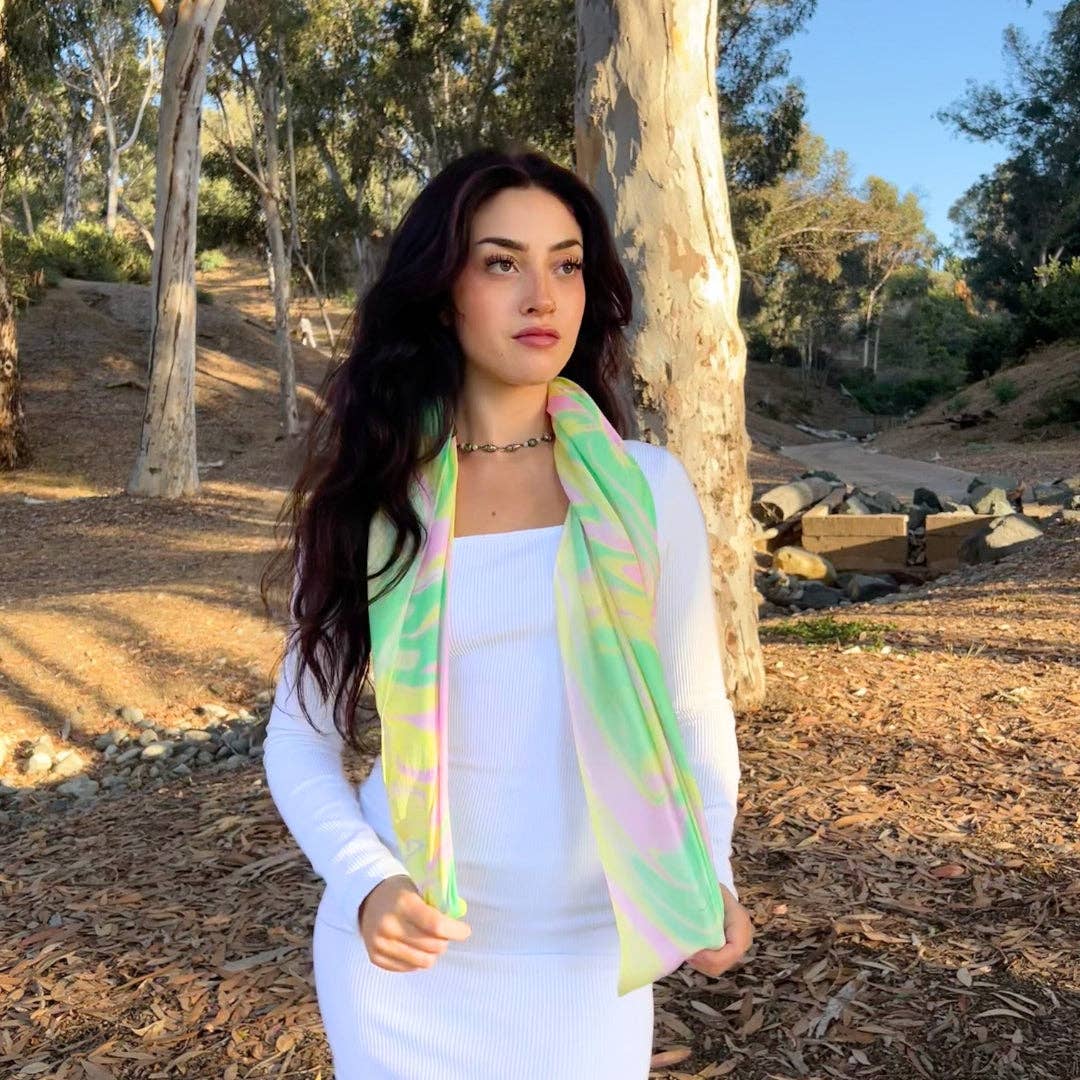 Humble Hilo - Vendita all'ingrosso Sciarpa - Donna - Sciarpa in seta Humble Hilo Marble Swirls21