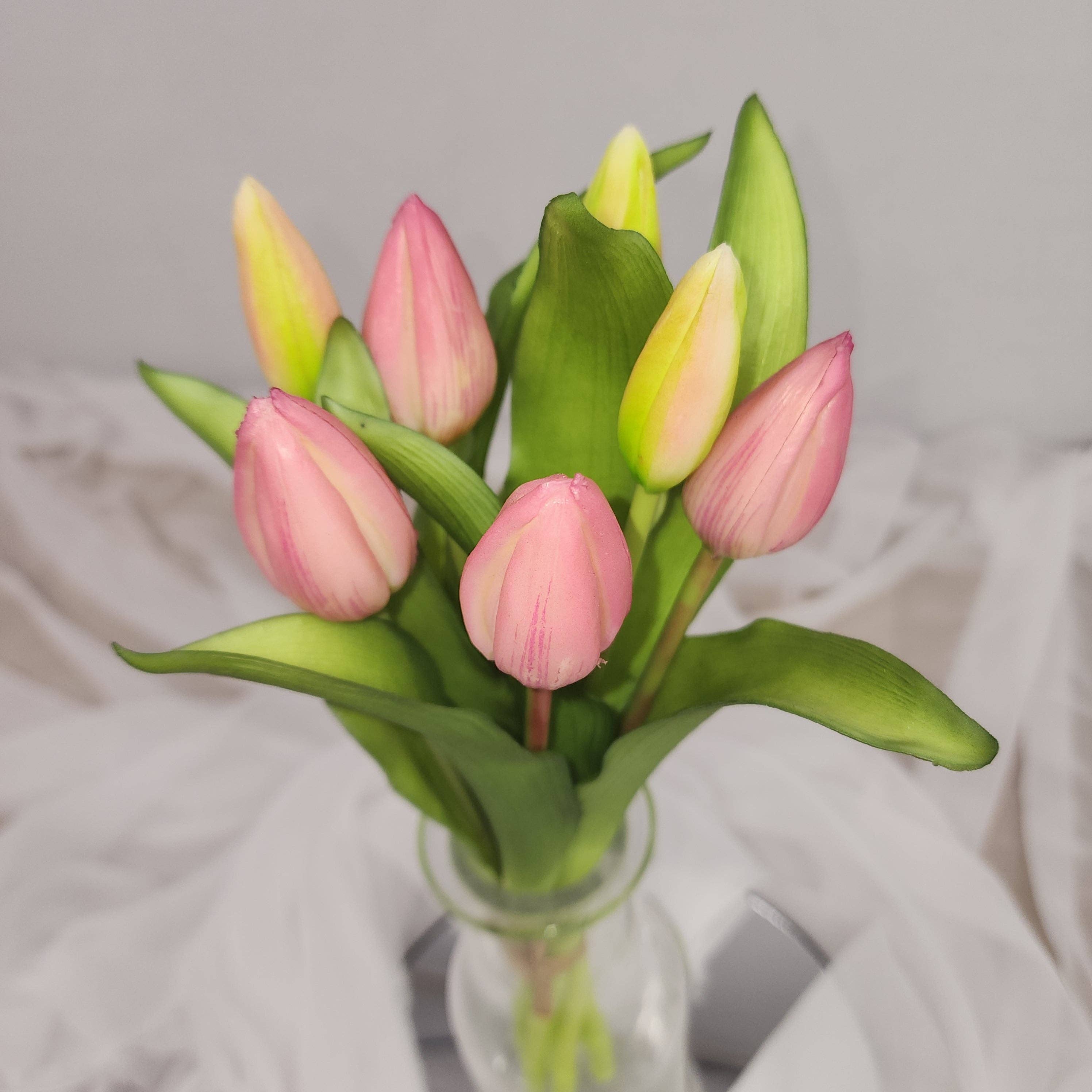 Realistic Artificial Flowers - Wholesale Artificial flowers - Pink Real Touch Tulip Bunch - Realistic Artificial Flowers6