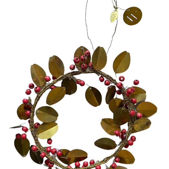 De Weldaad Authentic Interior - Wholesale Decorating Tool - Kleine krans rode bessen EW-4606B/sm0