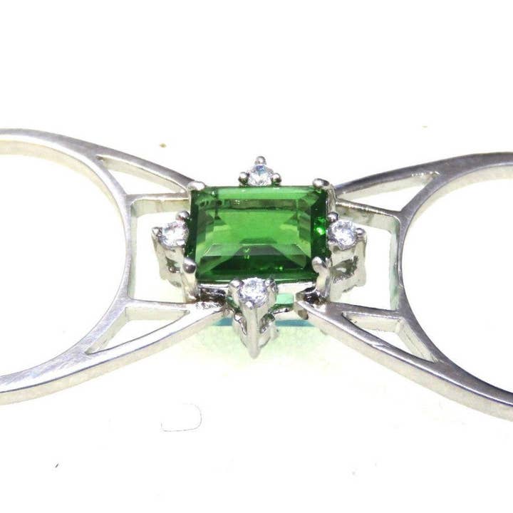 Green & Swiss Blue Helenite Sterling Silver Solitaire Ring for wholesale by Twan Kee Jewelry