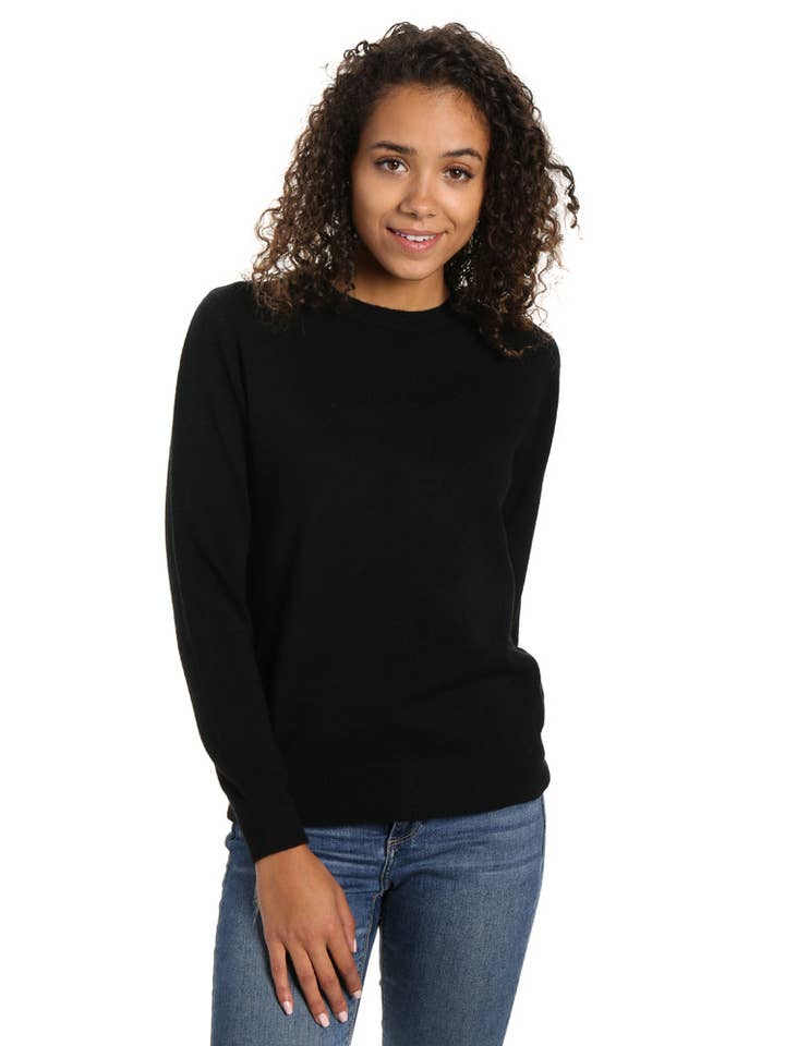 Zainuno Moizni Women's 100% Cashmere Classic Crew Neck Sweater for wholesale by Noble Mount