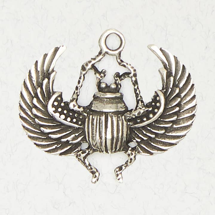 Egyptian Pewter Pendant Necklace - Scarab for wholesale by Nirvana LLC