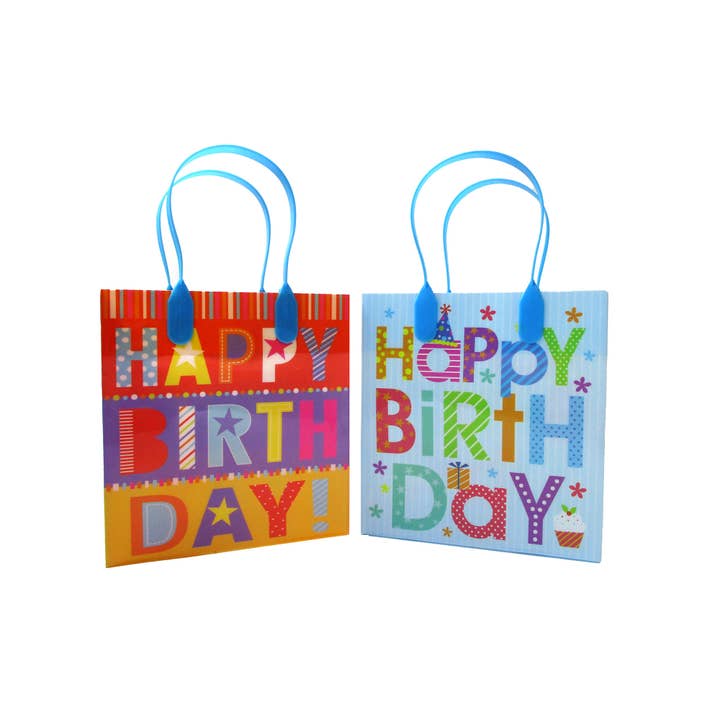 Happy Birthday Party Favor Bags Treat Bags 12 Pack for wholesale by Tiny Mills