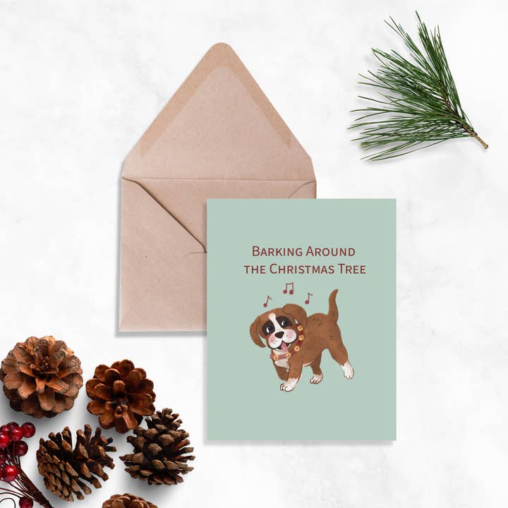 Holiday - Boxer Puppy pour la vente par Katie Stack Illustrates