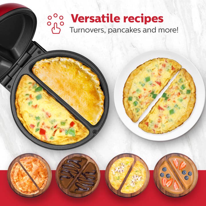 Holstein Housewares - Wholesale Kitchen Appliance - Easy Fast Breakfast Omelet Maker for Pancakes & Treats27