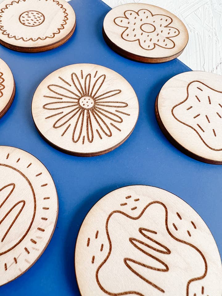 Wooden Cookie Coins for wholesale by Eye Spy Club
